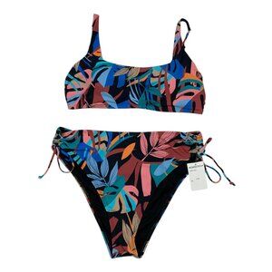 VYB Swim Vicious Young Babes Party Palm Two-Piece Bikini Swimsuit XL Black Beach